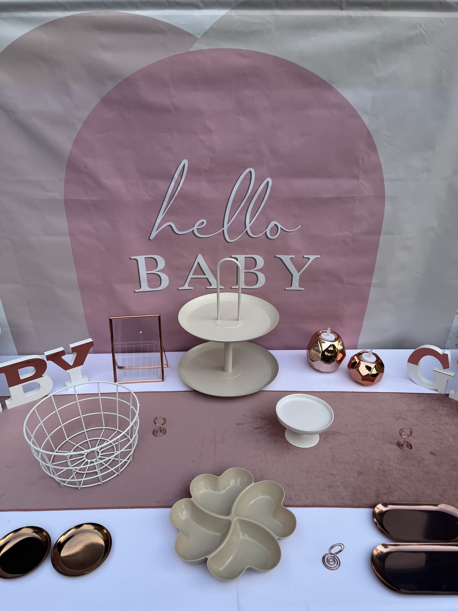 Kraam rose goud leeg - midden